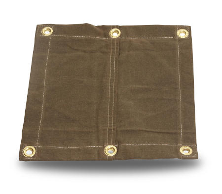 Industrial & Commercial Cloth Tarp Brown Cut Size: 8x10, Finished Size: 76x96, Tan Rustproof Grommets Olive Mold & UV Resistant Tan Waxed Canvas Tarp Heavy Duty Waterproof 18 oz 